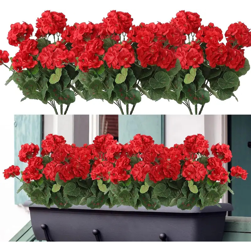 Bonsai Garden Gift - 1/5pcs Artificial Plant Silk Begonia Flower