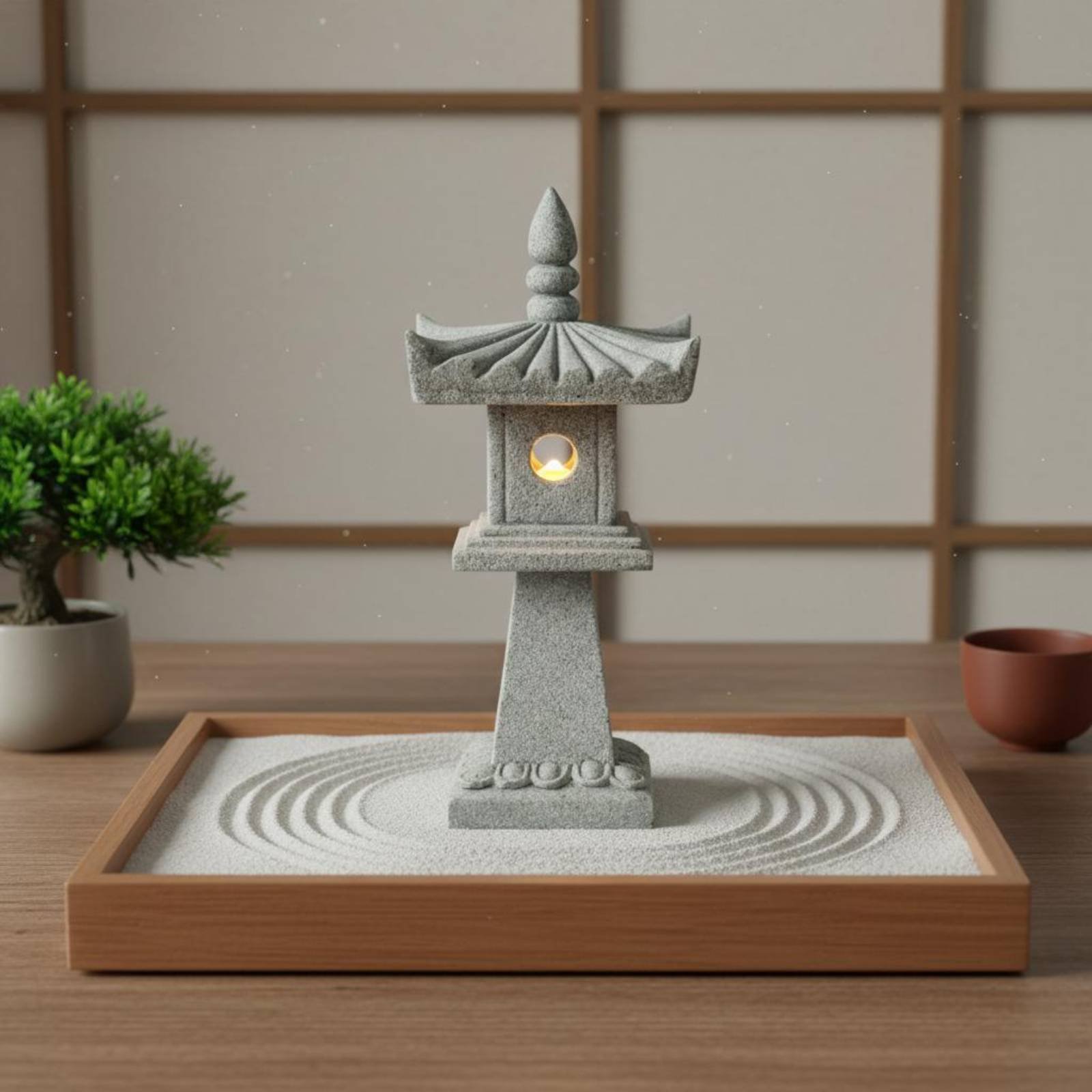 Miniature Stone Lantern Antiqu - Bonsai Garden Gift review and price