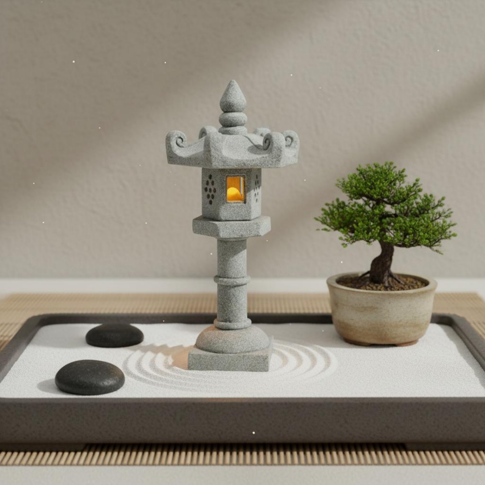 Miniature Stone Lantern Antiqu - Bonsai Garden Gift review and price