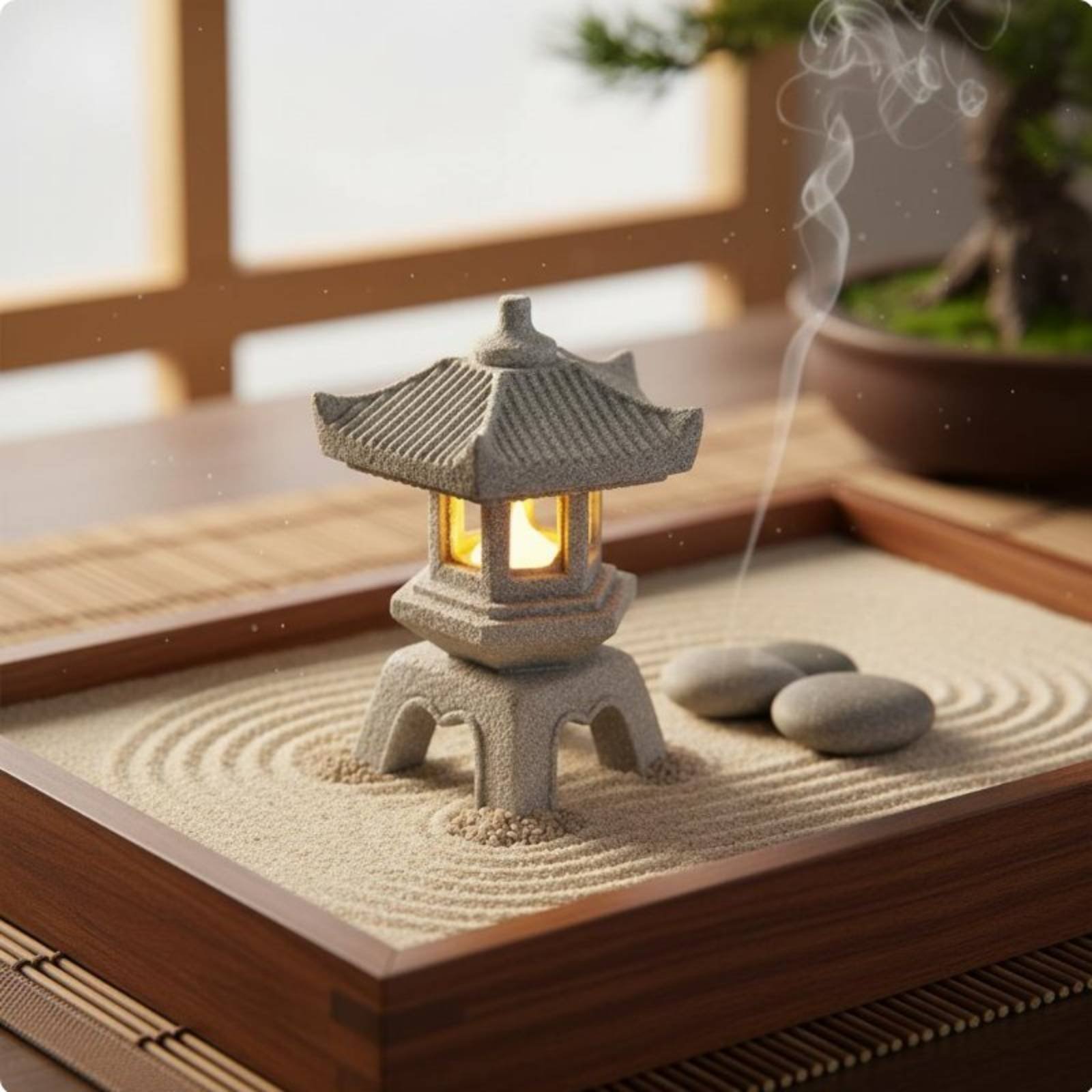 Miniature Stone Lantern Antiqu - Bonsai Garden Gift review and price