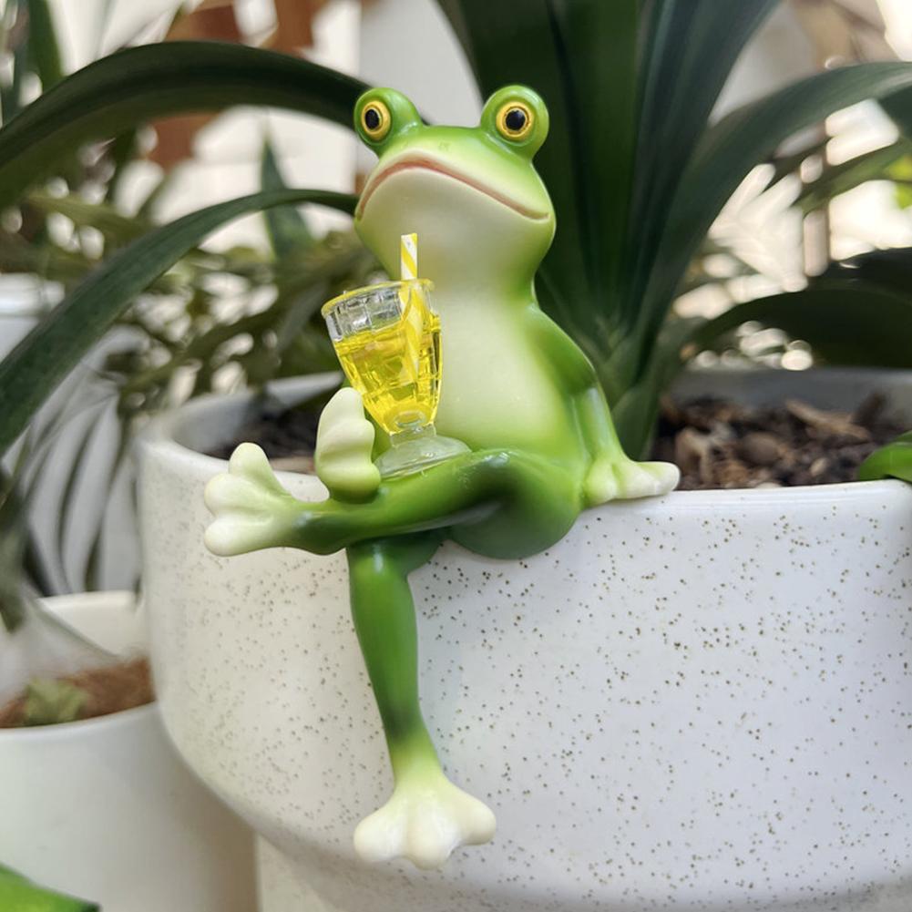 Resin Frog Statue Bonsai Acces - Bonsai Garden With Pond review and price