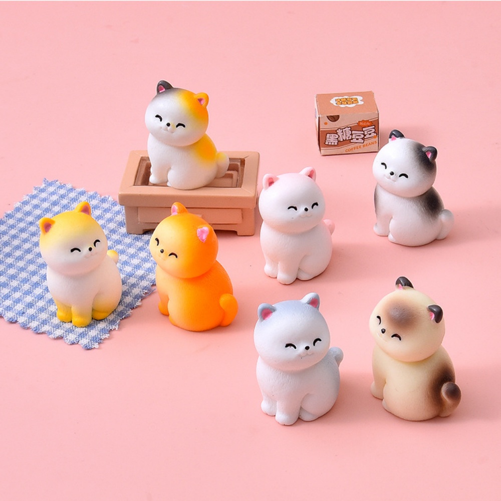 8pc Cute Smile Cat Small Anima - Bonsai Garden Gift review and price