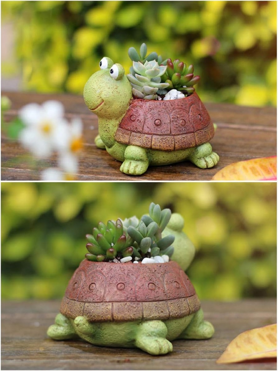 Cute Turtle Planter Succulent  - Bonsai Garden Gift review and price