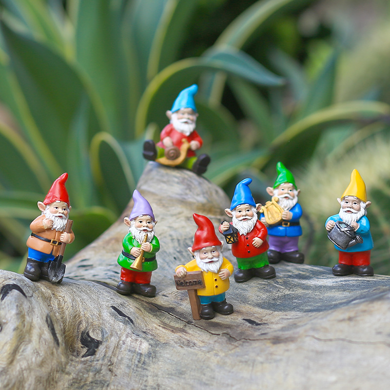 7Pcs/Set Miniature Funny Gnome - Bonsai Garden Gift review and price