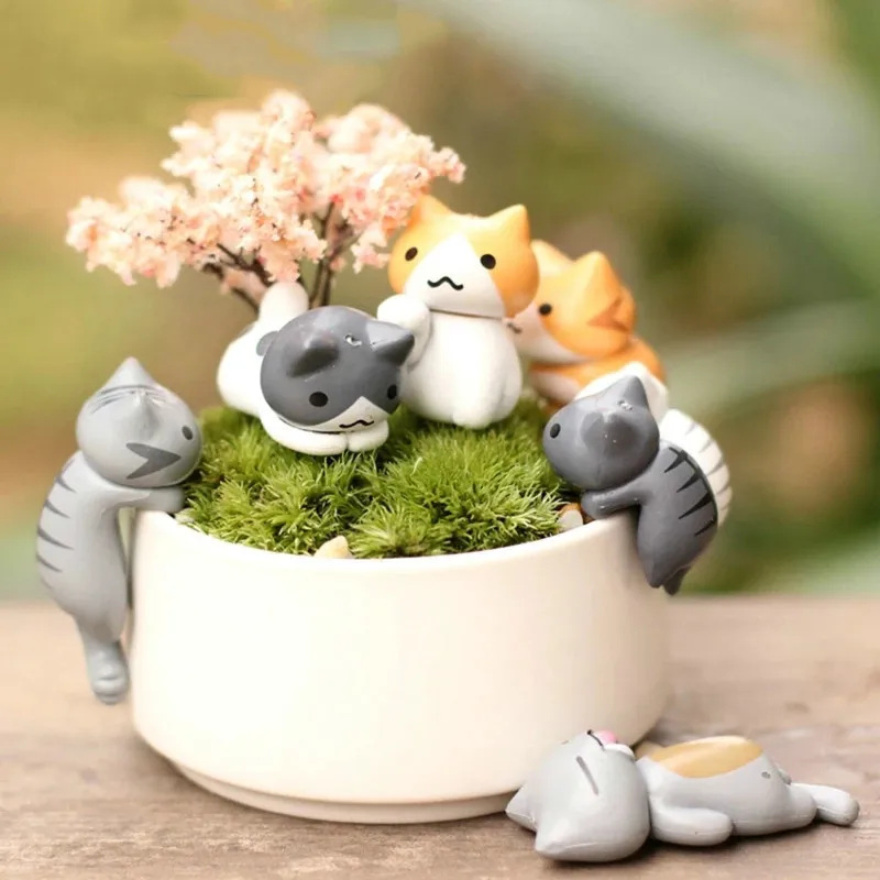 6 Pcs/Set Cartoon Lucky Cat  H - Bonsai Garden Gift review and price