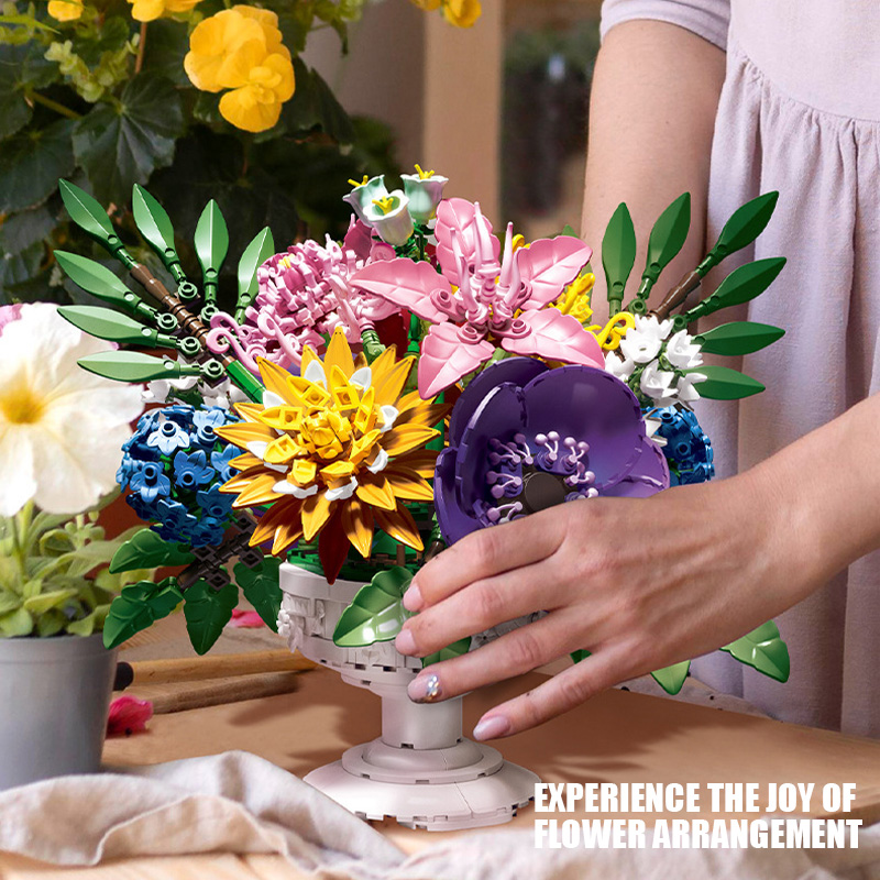 Creative 1081Pcs Flower Garden - Bonsai Garden Gift review and price