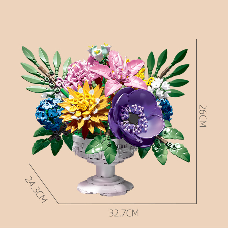 Creative 1081Pcs Flower Garden - Bonsai Garden Gift review and price